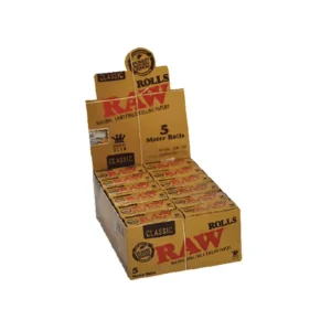 RAW Classic King Size Slim Rolls 5m – Box 24