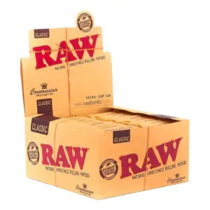 RAW Classic Connoisseur King Size Slim + Tips – Box 24