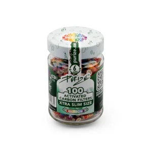 PURIZE Glass 100 XTRA Slim Rainbow φίλτρα ενεργού άνθρακα