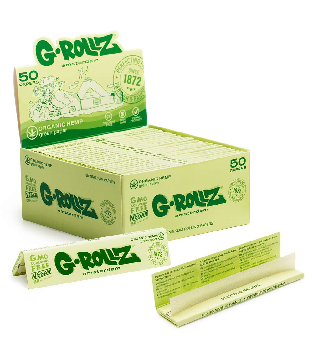 G-Rollz Organic Hemp Green King Size – ανοιχτό κουτί