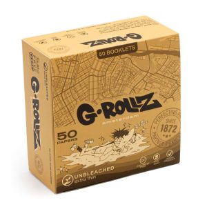 G-Rollz Unbleached Extra Thin King Size – Box 50